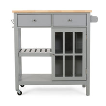 Load image into Gallery viewer, Aidah - Contemporary Kitchen Cart With Wheels - Gray