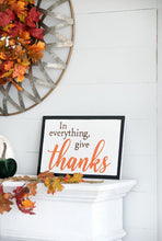 Load image into Gallery viewer, Thanks Wall Sign, Wall Art Decor For Harvest Festival Fall Festival & Thanksgiving Table Decorations (Set of 2) - Black / Orange / White