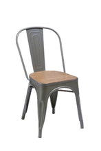 Load image into Gallery viewer, Solid Wood Open Back Dining Side Chairs (Set of 4) - Brown / Gray
