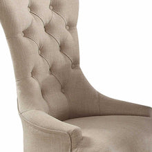 Load image into Gallery viewer, Linen Tufted Parsons Chair (Set of 2) - Beige And Brown