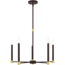 Load image into Gallery viewer, 20'' Five-Light Dimmable Chandelier With Shades - Bronze