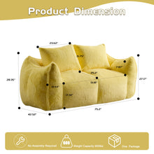 Load image into Gallery viewer, Giant Bean Bag Couch, Ultra Soft Fluffy Loveseat For Living Room