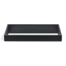 Load image into Gallery viewer, Shagreen Tray With Beveled Mirror - Black