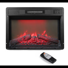 Load image into Gallery viewer, Electric Fireplace Insert Heater With Multicolor Flames, Remote Control - Black