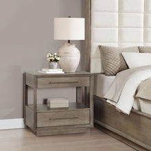 Load image into Gallery viewer, Prescott - 2 Drawers Nightstand With Open Shelf - Taupe
