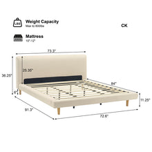 Load image into Gallery viewer, Chunky - California King Bed Frame - Beige