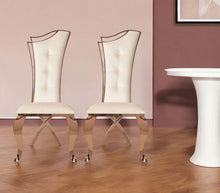 Load image into Gallery viewer, Tufted Velvet Dining Side Chairs (Set of 2) - Beige