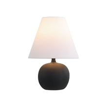 Load image into Gallery viewer, Round Bedside Lamps With Cone Shades (Set of 2) - Black / White