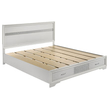 Load image into Gallery viewer, California King Storage Platform Bed With 2 Drawer - White