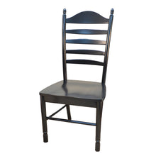 Load image into Gallery viewer, Wood Ladder Back Dining Side Chair - Black