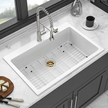Load image into Gallery viewer, Quartz Kitchen Sink, Granite Composite, Drop In Sink With Durable Design