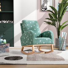 Load image into Gallery viewer, Modern Accent Rocker Armchair With Side Pocket, Upholstered High Back