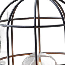Load image into Gallery viewer, 10" Battery Operated Lamps With Cage Cylinder Shades (Set of 2) - Black