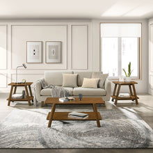 Load image into Gallery viewer, Metz - Mid-Century Modern Wood Shelf 3 Piece Coffee Table Set - Walnut