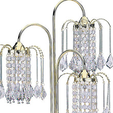 Load image into Gallery viewer, Faux Crystal Three Light Chandelier Table Lamp - Gold