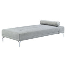Load image into Gallery viewer, Velvet Sofa And Toss Pillow With Black Legs - Gray