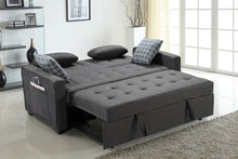 Load image into Gallery viewer, William - Sleeper Sofa With 2 USB Charging Ports And 4 Accent Pillows - Gray