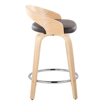 Load image into Gallery viewer, Grotto - Contemporary Fixed Height Counter Stool & Swivel, Round Footrest (Set of 2)