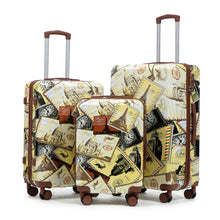 Load image into Gallery viewer, 3 Piece Spinner Luggage Set 20" / 24" / 28" With Combination Lock And Silent Wheels - Black / Vintage