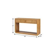 Load image into Gallery viewer, Floor Shelf Console Table With Shelf Two Drawers - Natural