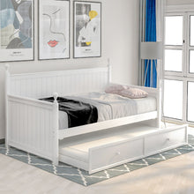 Load image into Gallery viewer, Twin Size Daybed & Twin Size Trundle - White