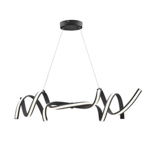 Load image into Gallery viewer, Two Light Metal LED Dimmable Chandelier - Black