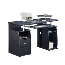 Load image into Gallery viewer, Pedestal Computer Desk With Two Drawers - Espresso
