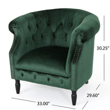 Load image into Gallery viewer, Celestialis - Upholstered Club Chair With Tub Design And Rolled Recessed Armrests