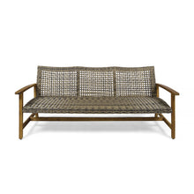 Load image into Gallery viewer, Outdoor 3 Seater Sofa With Rattan Cover - Gray
