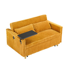 Load image into Gallery viewer, Pull Out Sofa With Movable Tabletop And USB Ports