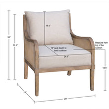 Load image into Gallery viewer, Lily Pond - Accent Chair With Removable Back Cushion - Beige / Natural