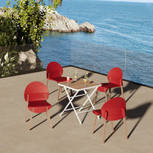 Load image into Gallery viewer, 4 Piece Set Of Single Chairs With A Folding Square Table