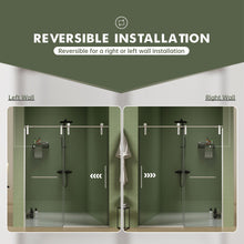 Load image into Gallery viewer, Frameless Shower Door, Sliding Shower Door, Premium 5 / 16" (8 Mm) Thick Tempered Glass Shower Enclosure With Towel Bar, Double Side Easy Clean Coat, Finished With Buffer