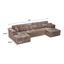 Load image into Gallery viewer, U-Shape Modular Sectional Sofa For Living Room