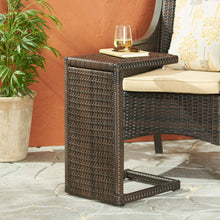 Load image into Gallery viewer, Bucharest - End Table C Shaped Side Table Rattan - Brown