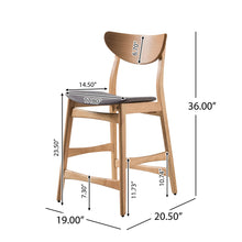 Load image into Gallery viewer, Retro Modern Counter Height Chair Set With Cushioned Seats