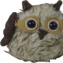 Load image into Gallery viewer, Fabric Owl Figurine - Brown / White / Yellow