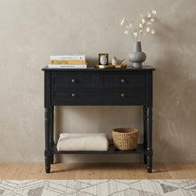 Load image into Gallery viewer, Console Table With Shelf Three Drawers - Black