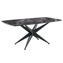 Load image into Gallery viewer, Klaus - Dining Table - Crystal Tempered Glass Top & Black Finish