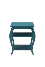 Load image into Gallery viewer, Pop Of Color Bow Leg Square End Or Side Table - Green / Blue