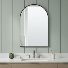 Load image into Gallery viewer, 39" Arch Framed Bathroom Vanity Mirror - Black