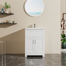 Load image into Gallery viewer, Sink Bathroom Vanity Laundry Cabinet Combo - White