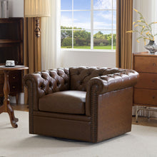 Load image into Gallery viewer, Chesterfield Style Swivel Club Chair With Button Tufted