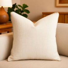 Load image into Gallery viewer, Homey Cozy - Throw Pillow With Decorative Stitching - Ivory