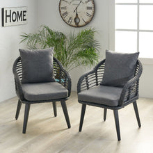 Load image into Gallery viewer, Outdoor Accent Chair With Aluminum Frame And Rattan Seating