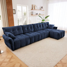 Load image into Gallery viewer, Sofa Set With Ottoman And Pillows, Textured, High Resilience Cushions