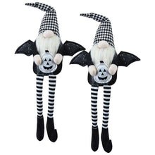 Load image into Gallery viewer, Sitting Gnome With Wings & Plaid Hat, For Halloween Decor