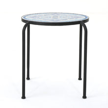 Load image into Gallery viewer, Skye - End Table - White / Blue