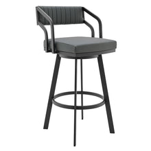 Load image into Gallery viewer, Swivel Low Back Counter Height Bar Chair - Gray / Black
