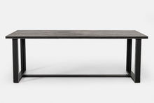 Load image into Gallery viewer, Solid Wood Metal Sled Base Dining Table - Black